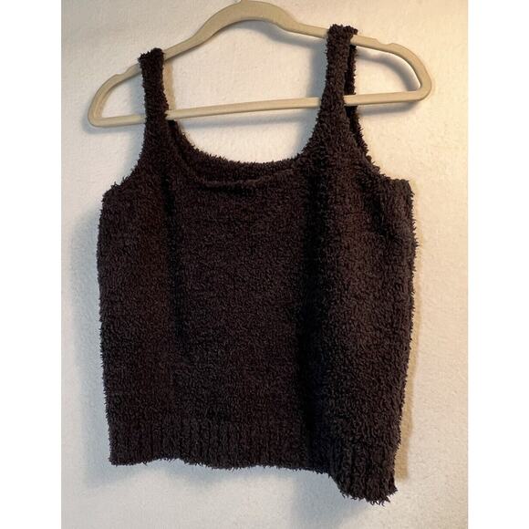 SKIMS Tops - SKIMS Black Tank Top Cozy Teddy Lounge Shirt Women Size 2X/3X